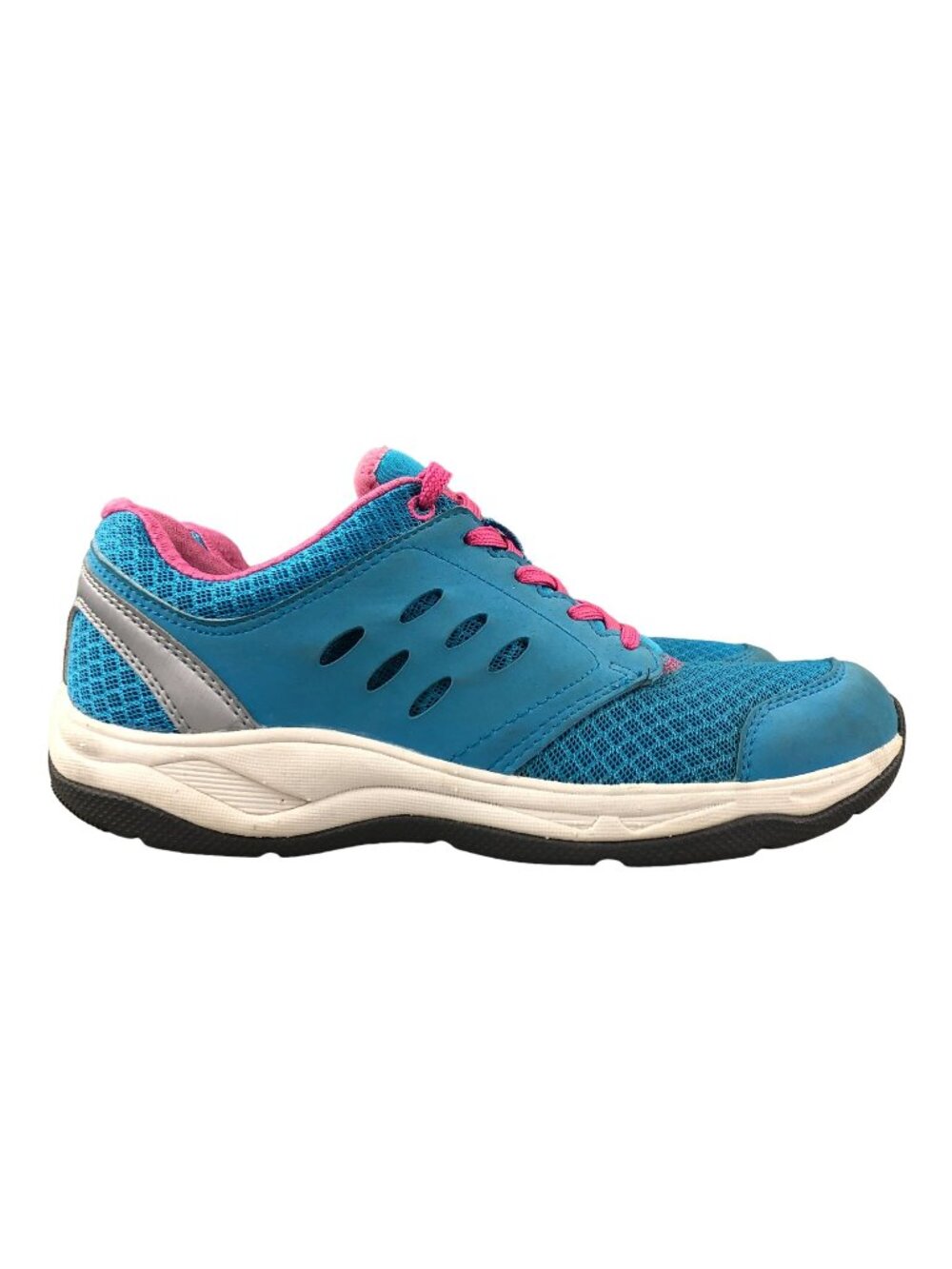 Vionic Women's Size 5 Venture Blue Lace-Up Closed Toe Walking Sneakers Shoes